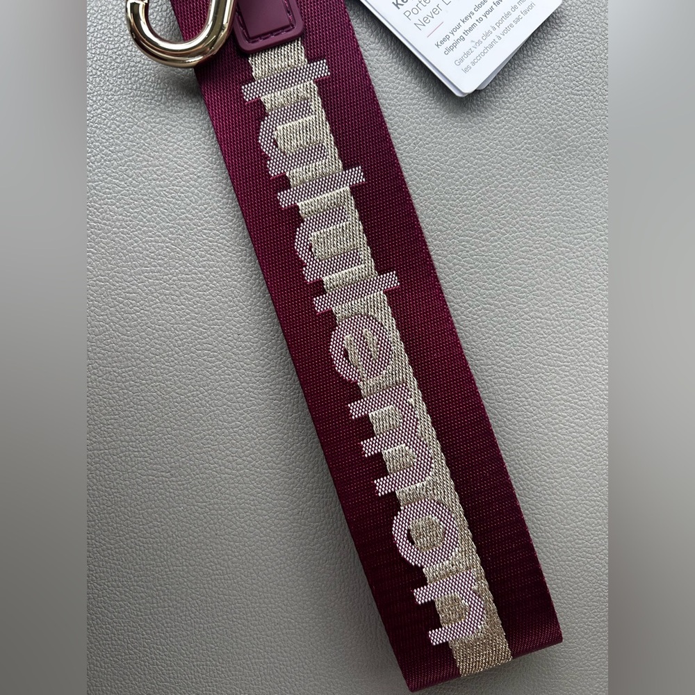 Lululemon athletica Burgundy Keychain